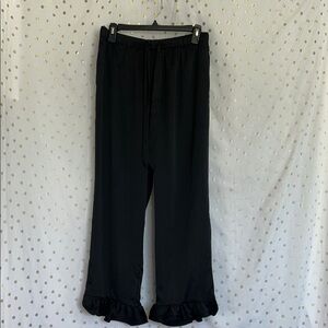 Victoria's Secret Black Ruffle Hem Shapewear Pants
